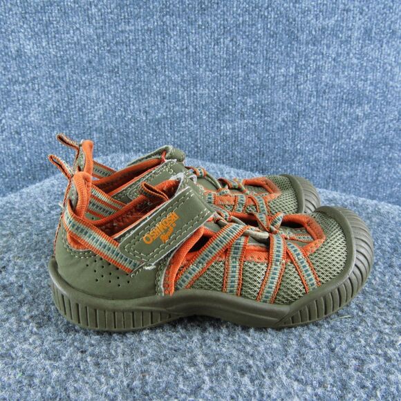 OshKosh B'gosh Boys Sneaker Size T 8 Medium Shoes Brown Synthetic Slip On - Picture 3 of 6